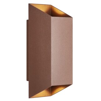Kinkiet zewnętrzny Nico Square w rdzawym odcieniu o klasie szczelności IP54