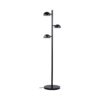 Elegancka lampa podłogowa Nomi z trzema czarnymi kloszami