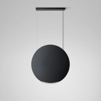 Nowoczesna, wisząca lampa Noren S/100 w ciemnoszarym kolorze z oświetleniem skierowanym w górę i w dół