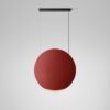 Duża wisząca lampa Noren S/100 w kolorze terracota z oświetleniem skierowanym w dół