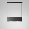 Ciemnoszara akustyczna lampa wisząca Noren S/123 z oświetleniem góra-dół