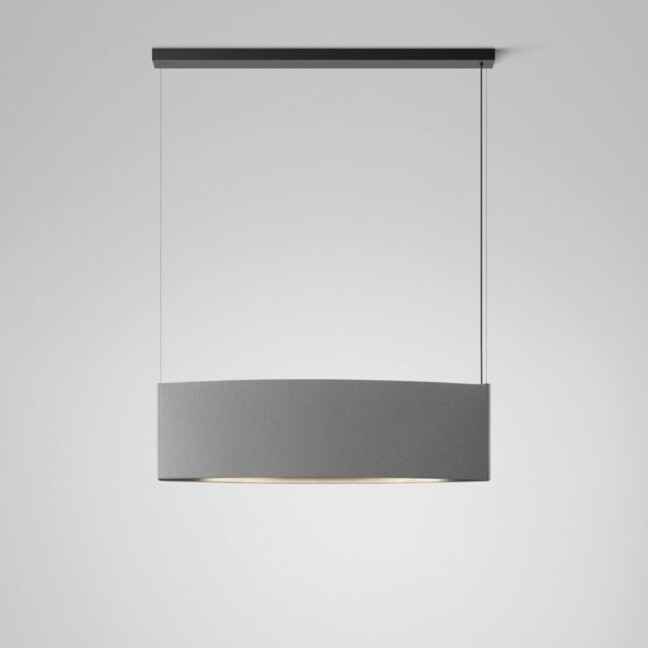 Lampa akustyczna Noren S/123 w jasnym szarym kolorze z oświetleniem skierowanym w górę i w dół