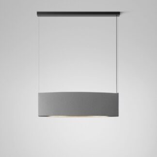 Akustyczna lampa wisząca Noren S/123 w jasnoszarym kolorze