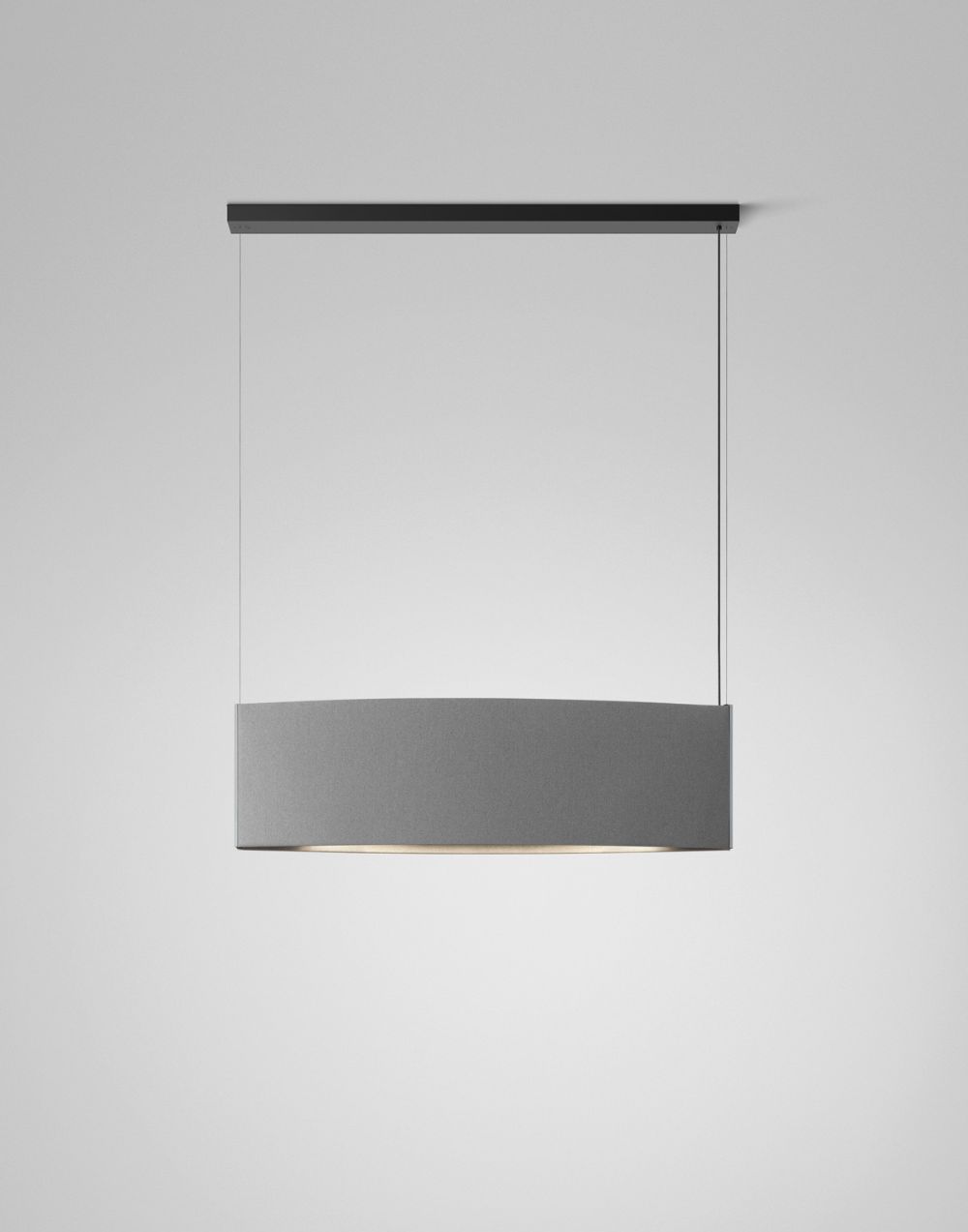 Akustyczna lampa wisząca Noren S/123 w jasnoszarym kolorze