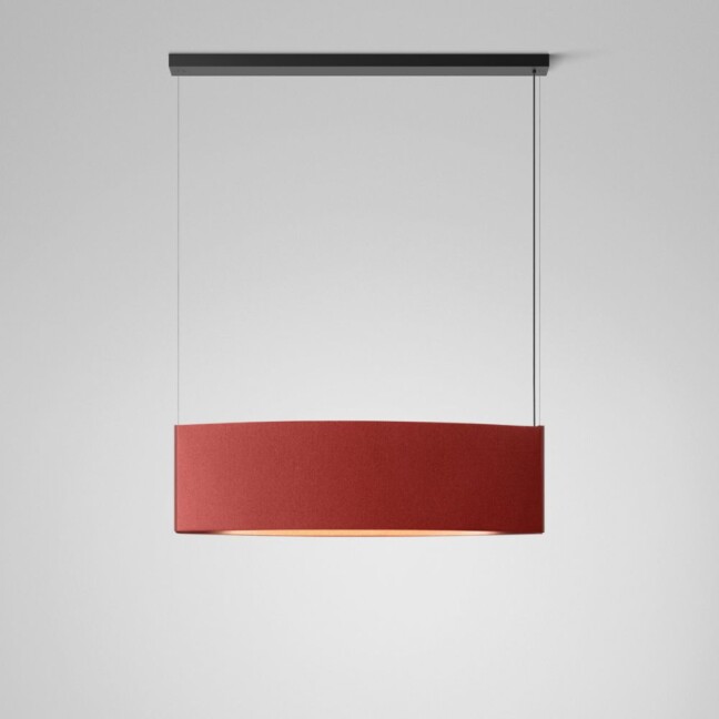 Wisząca lampa akustyczna Noren S/123 w kolorze terracotta