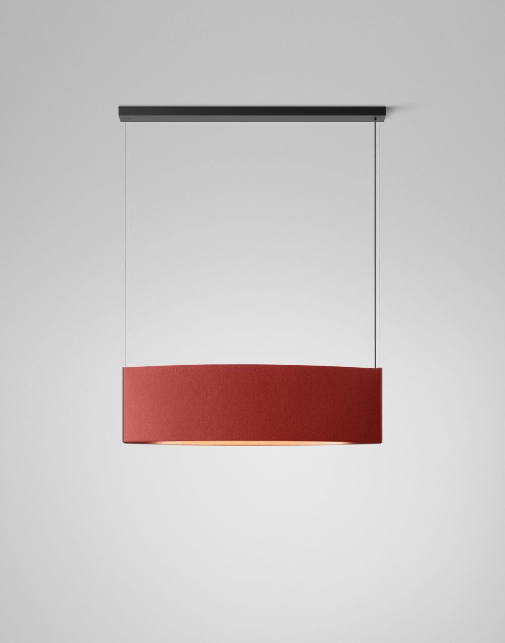 Wisząca lampa akustyczna Noren S/123 w kolorze terracotta