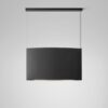 Wisząca lampa Noren S/123.2 w ciemnoszarym kolorze, oświetlenie skierowane w dół