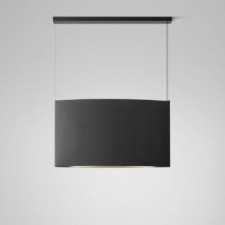 Wisząca lampa Noren S/123.2 w ciemnoszarym kolorze, oświetlenie skierowane w dół