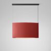 Podłużna wisząca lampa Noren S/123.2 w kolorze terracota z oświetleniem skierowanym w dół