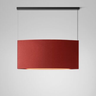 Wisząca lampa Noren S/151.2 w kolorze terrakoty z oświetleniem skierowanym ku górze i dołowi