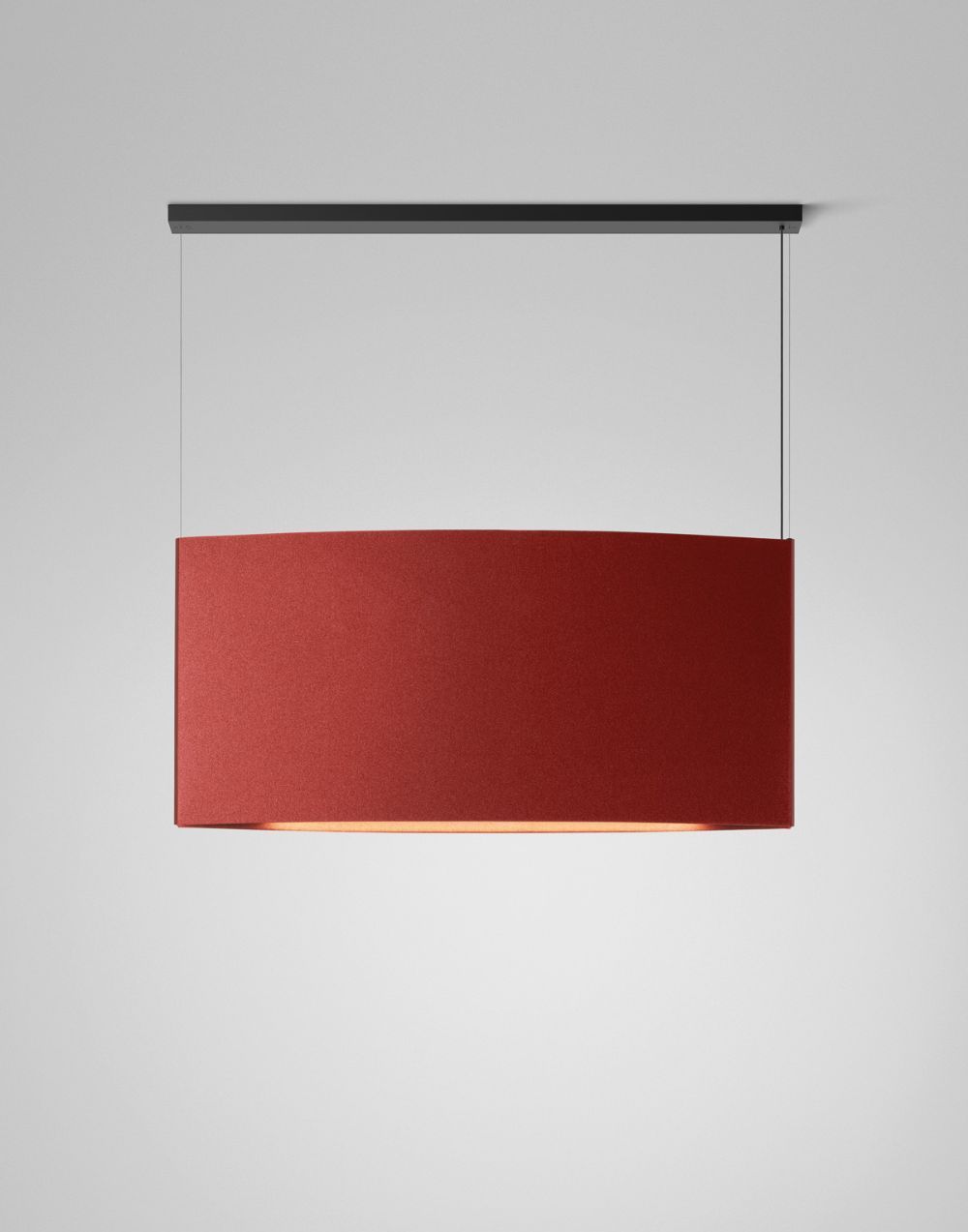 Wisząca lampa Noren S/151.2 w kolorze terracota z oświetleniem skierowanym w dół