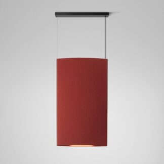 Lampa wisząca Noren S/72 w kolorze terracota, świecąca w górę i w dół