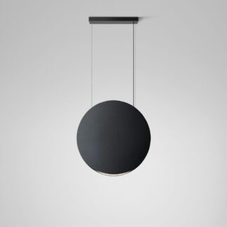 Ciemnoszara akustyczna lampa wisząca Noren S/85 z oświetleniem skierowanym w dół