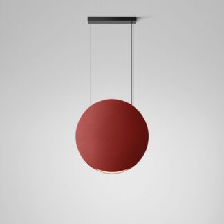 Wisząca lampa akustyczna Noren S/85 w kolorze terracota z oświetleniem góra-dół