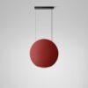 Okrągła, akustyczna lampa wisząca Noren S/85 w kolorze terracota
