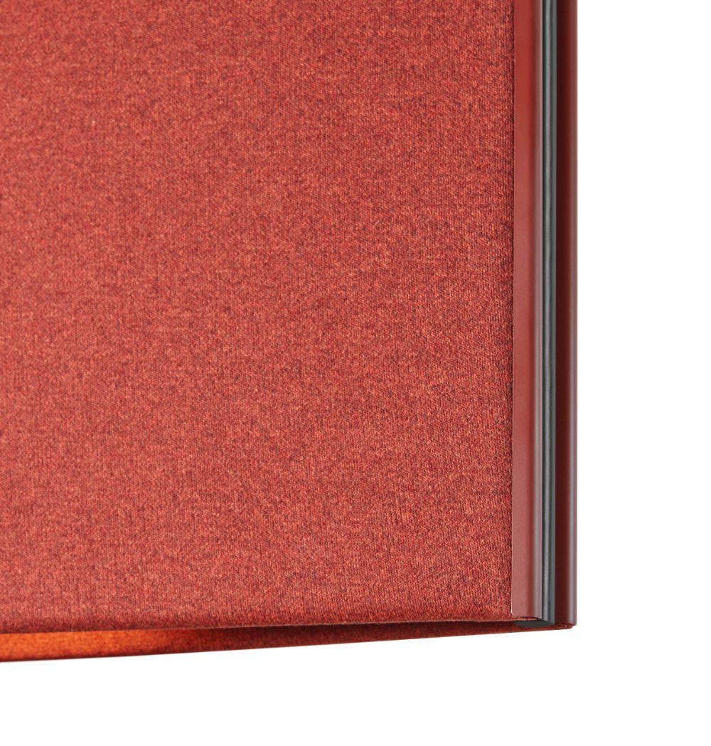 Podłużna wisząca lampa Noren S/123.2 w kolorze terracota z oświetleniem skierowanym w dół
