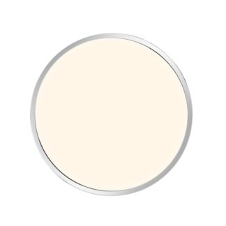 Nowoczesna lampa sufitowa Oja 42 w kolorze chromu, odporna na wilgoć (IP54) z możliwością wyboru barwy światła 3000K lub 4000K