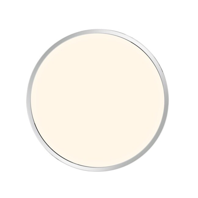 Nowoczesna lampa sufitowa Oja 42 w kolorze chromu, odporna na wilgoć (IP54) z możliwością wyboru barwy światła 3000K lub 4000K