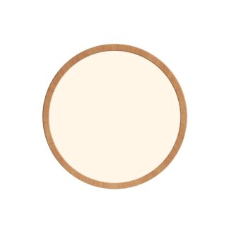 Płaska lampa sufitowa LED Oja 29 w drewnianym odcieniu