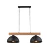 Wisząca lampa Oslo w kolorze czarnym z dwoma metalowymi kloszami