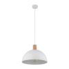 Owalna wisząca lampa Oslo z białym kloszem