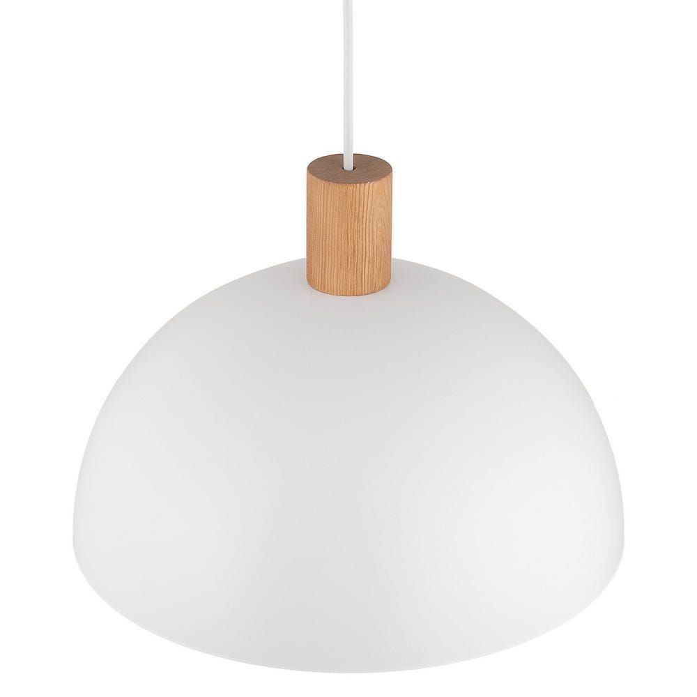 Owalna wisząca lampa Oslo z białym kloszem