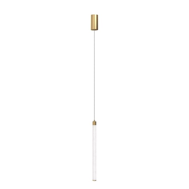 Złota lampa wisząca Ray z długim kloszem