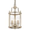 Złota, wisząca lampa szklana New York