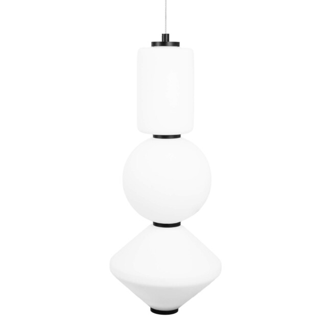 Wisząca lampa Akiko z białymi kloszami