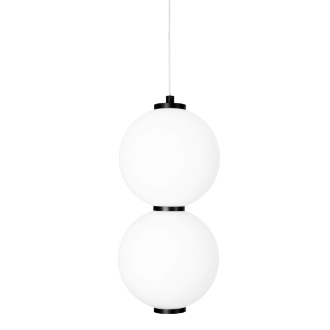 Wisząca lampa Tama z kulistymi szklanymi kloszami
