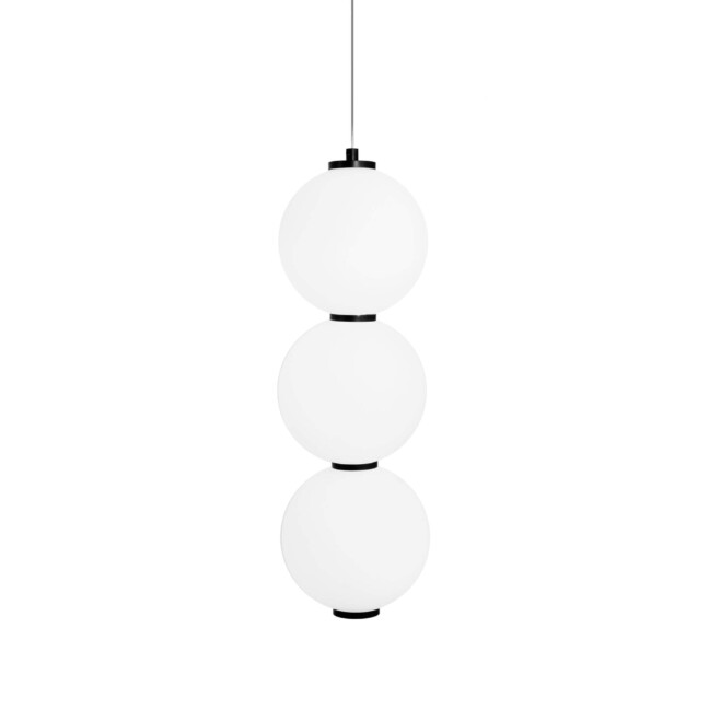 Wisząca lampa Tama z pionowymi szklanymi kloszami