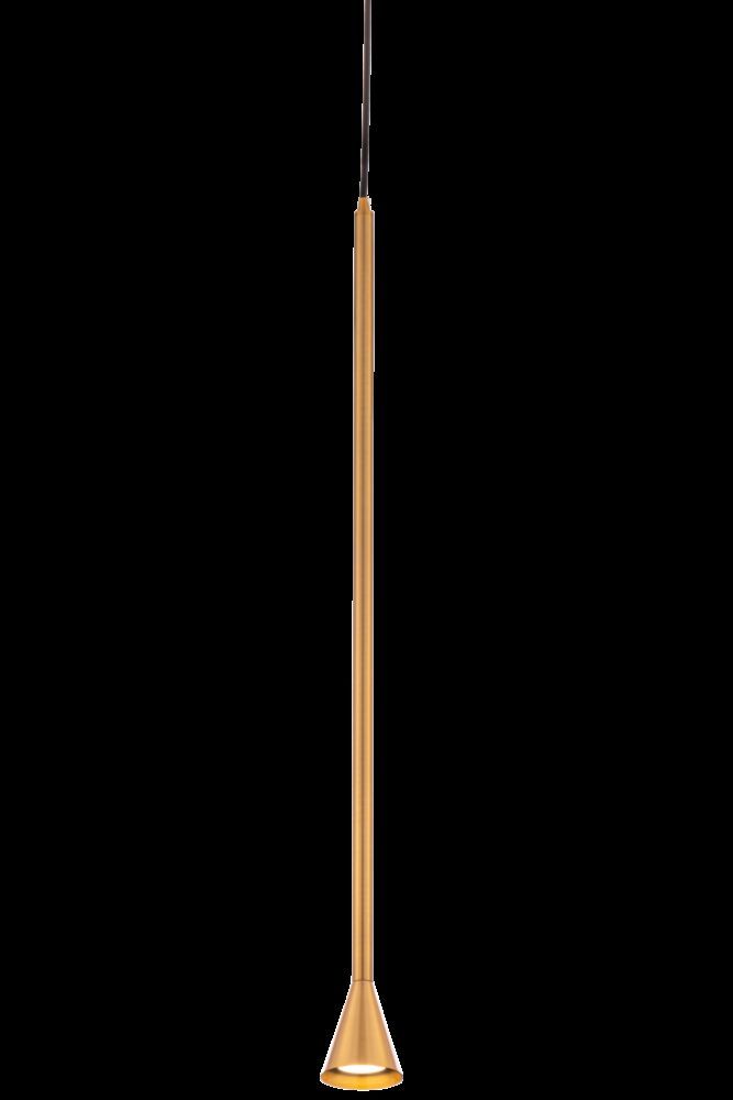 Wisząca lampa Arrow w kształcie złotego stożka