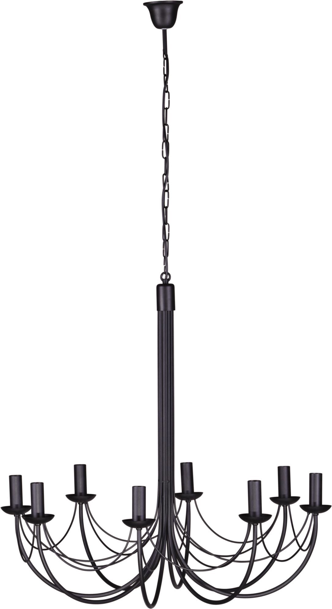 Czarna, wisząca lampa Perseo w dużym rozmiarze