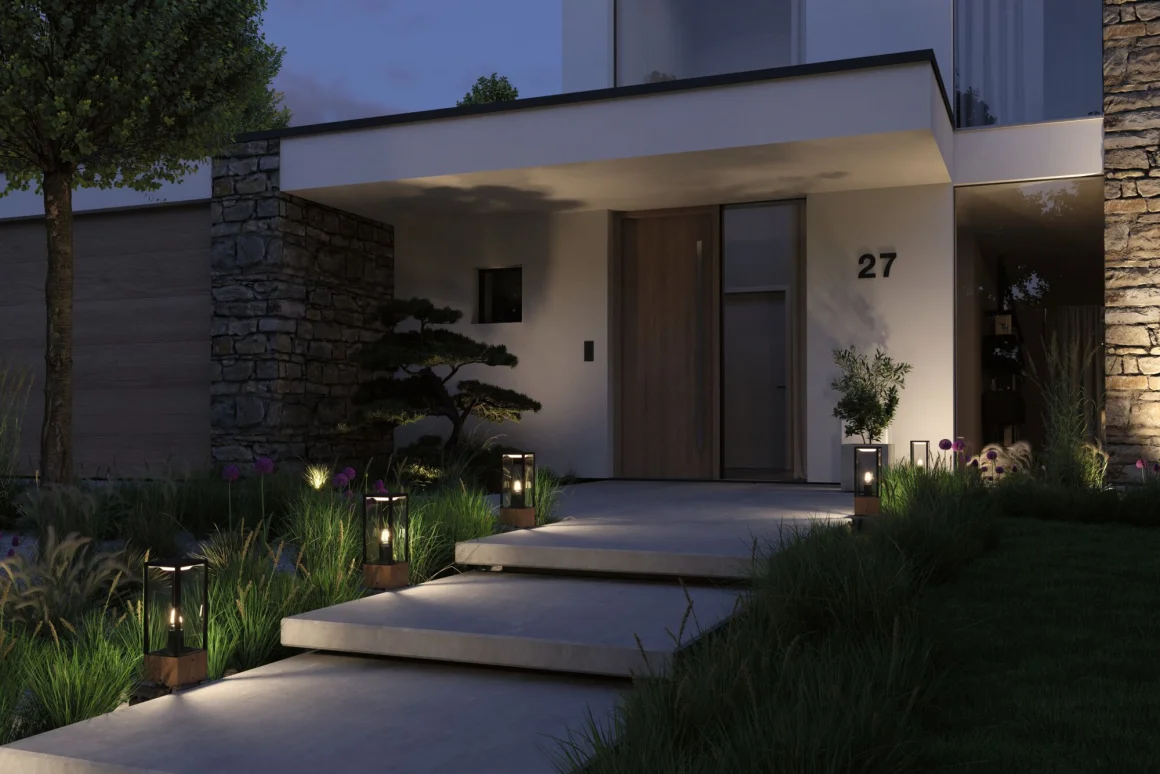 Ogrodowa lampa Venea Plug&Shine o klasie ochrony IP44