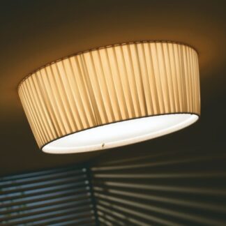 Kremowy plafon sufitowy Plafonet 60 z możliwością wymiany żarówki