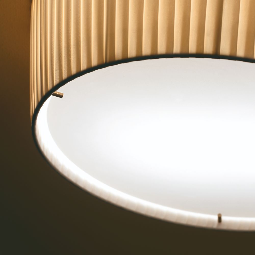 Beżowa, duża lampa sufitowa Plafonet 95