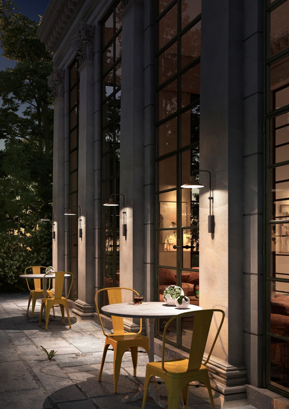 Brązowy kinkiet zewnętrzny Platet A/01 z metalu, o klasie szczelności IP66