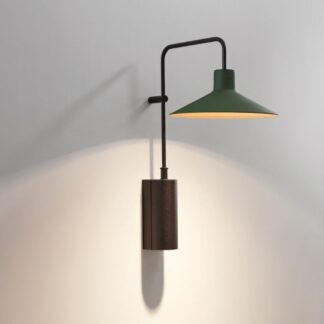 Zewnętrzny kinkiet Platet A/01 w kolorze zielonym, o klasie szczelności IP66