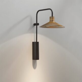 Metalowy kinkiet Platet A/02 w odcieniu antycznego mosiądzu