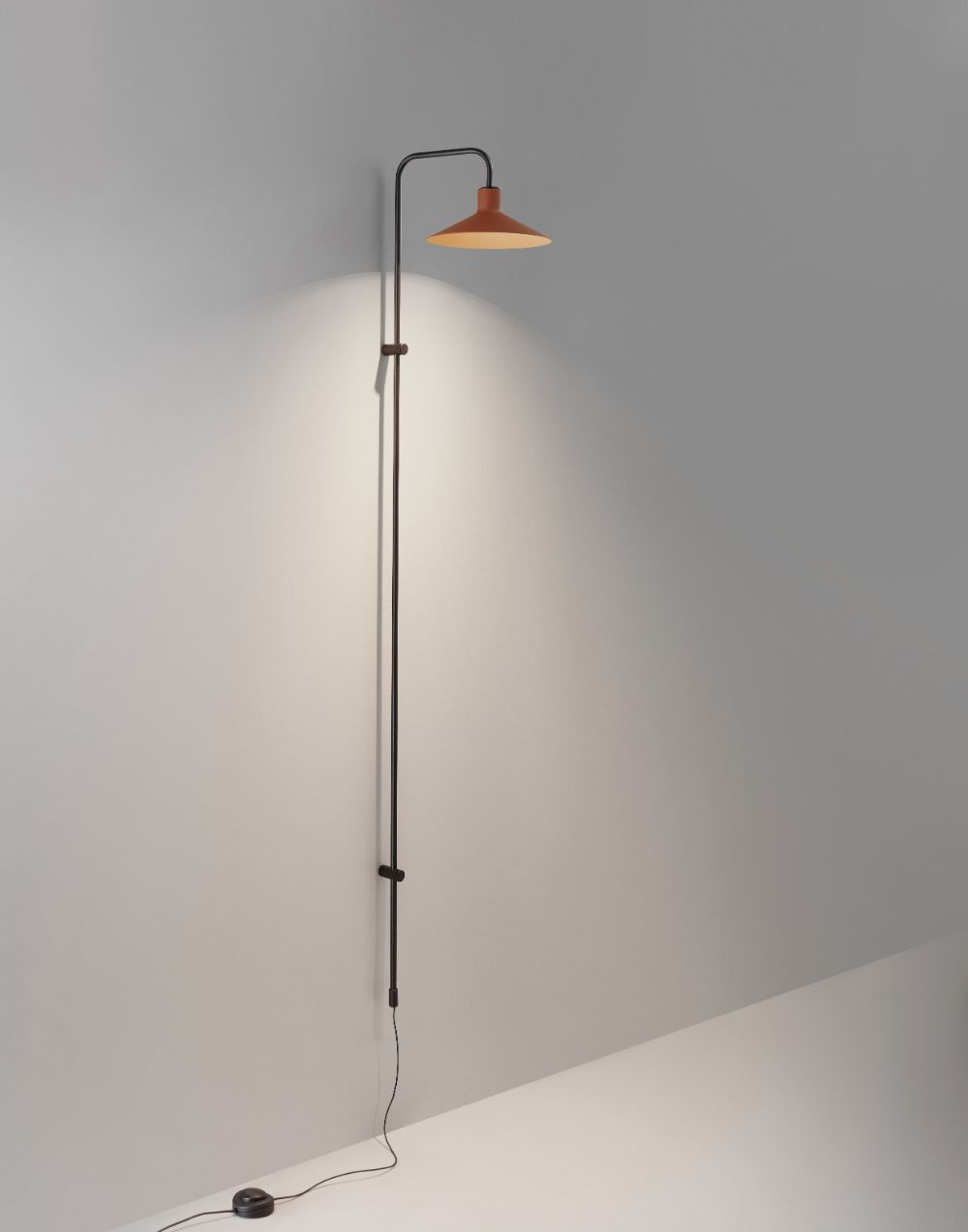 Kinkiet Platet A/05 w kolorze terracota ze ściemniaczem