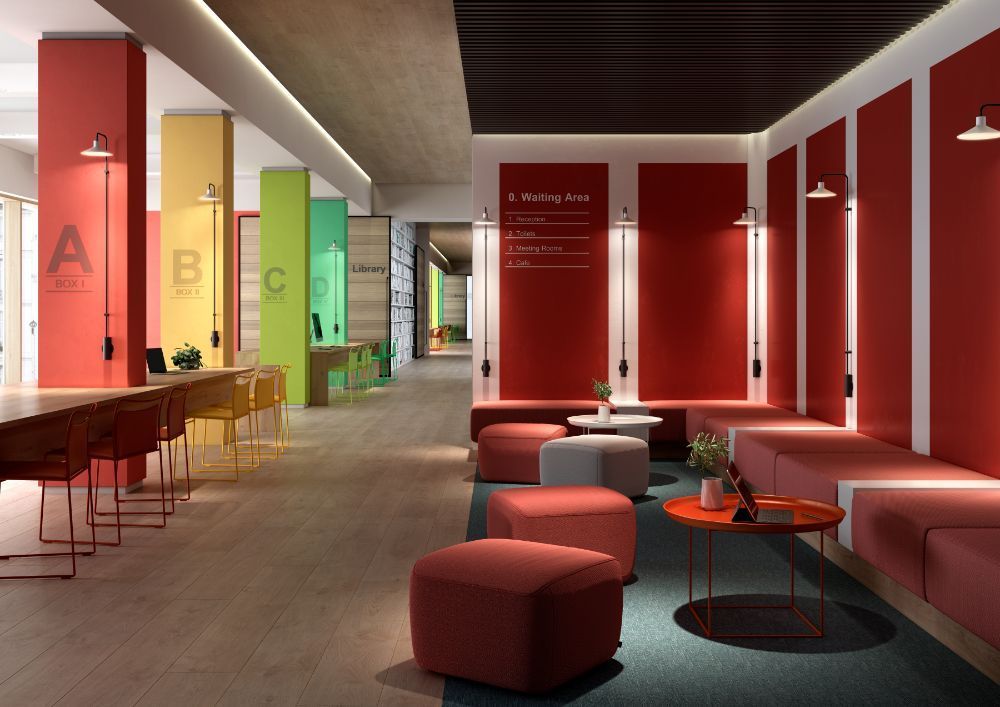 Wysoka lampa ścienna Platet A/06 – LED w jasnoszarym kolorze