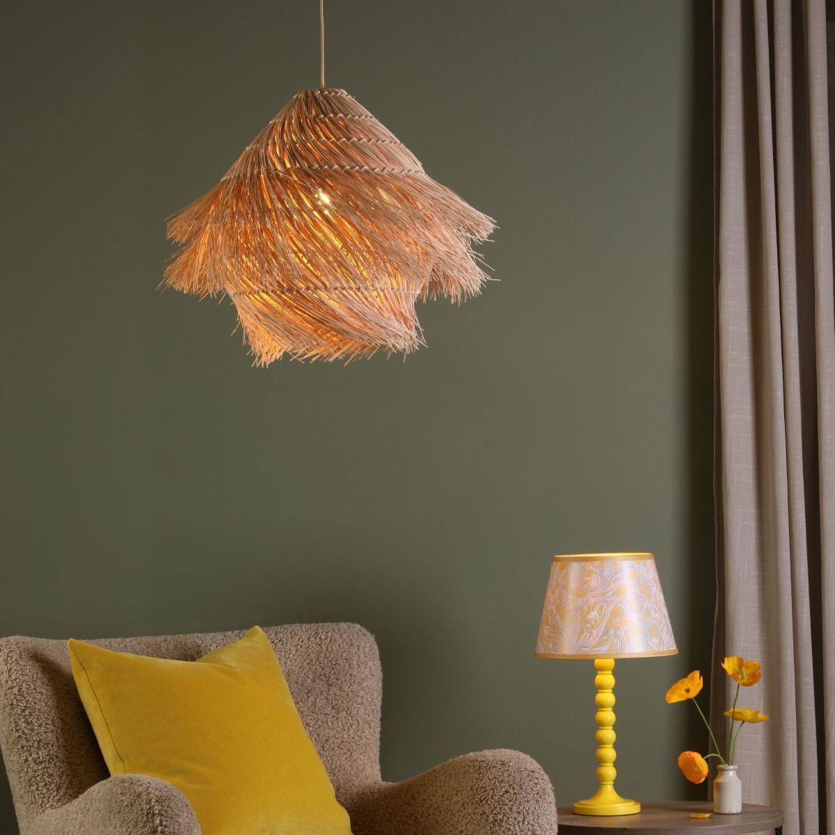 Rattanowa lampa wisząca Preveli