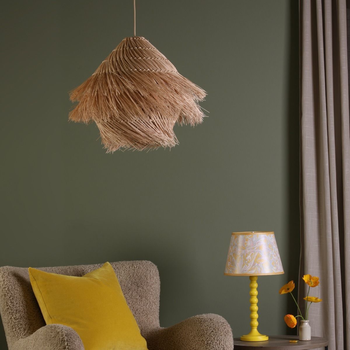 Rattanowa lampa wisząca Preveli