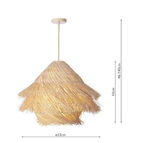 Rattanowa lampa wisząca Preveli