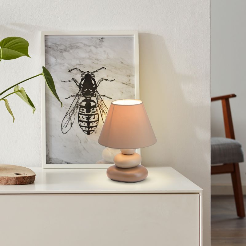 Lampa stołowa Paolo - odcienie brązu