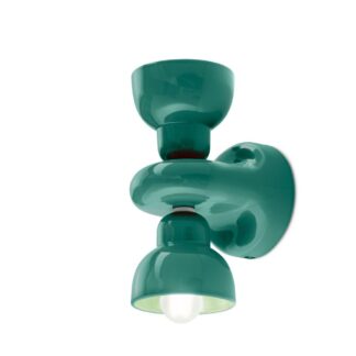 Turkusowy kinkiet Berimbau C2601 z podwójnym źródłem światła