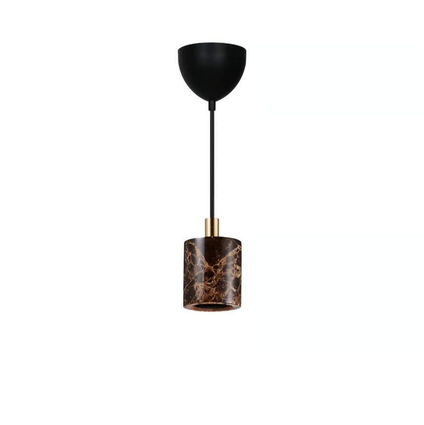 Brązowa wisząca lampa marmurowa Siv