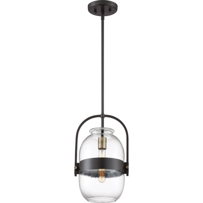 Wisząca lampa Graz w odcieniu ciemnego brązu
