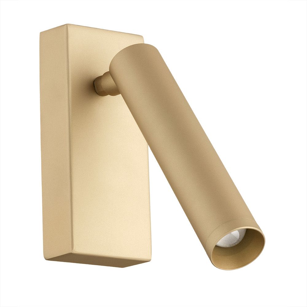 Złoty kinkiet LED Rio o dekoracyjnym designie