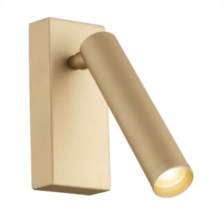 Złoty kinkiet LED Rio o dekoracyjnym designie